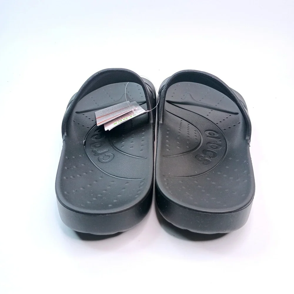 Crocs Slide Black Lightweight Comfort Sandals 210088-001 Mens 11 Womens 12‎